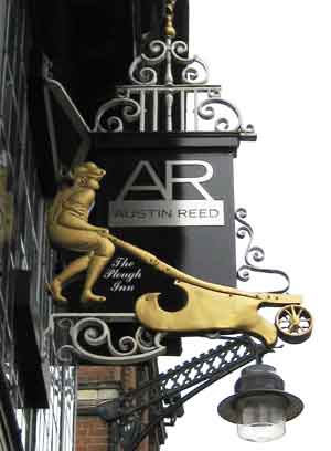 The Plough inn sign