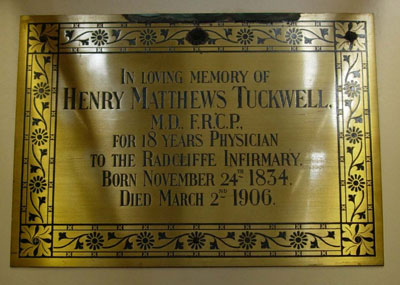 Memorial to Henry Matthews Tuckwell