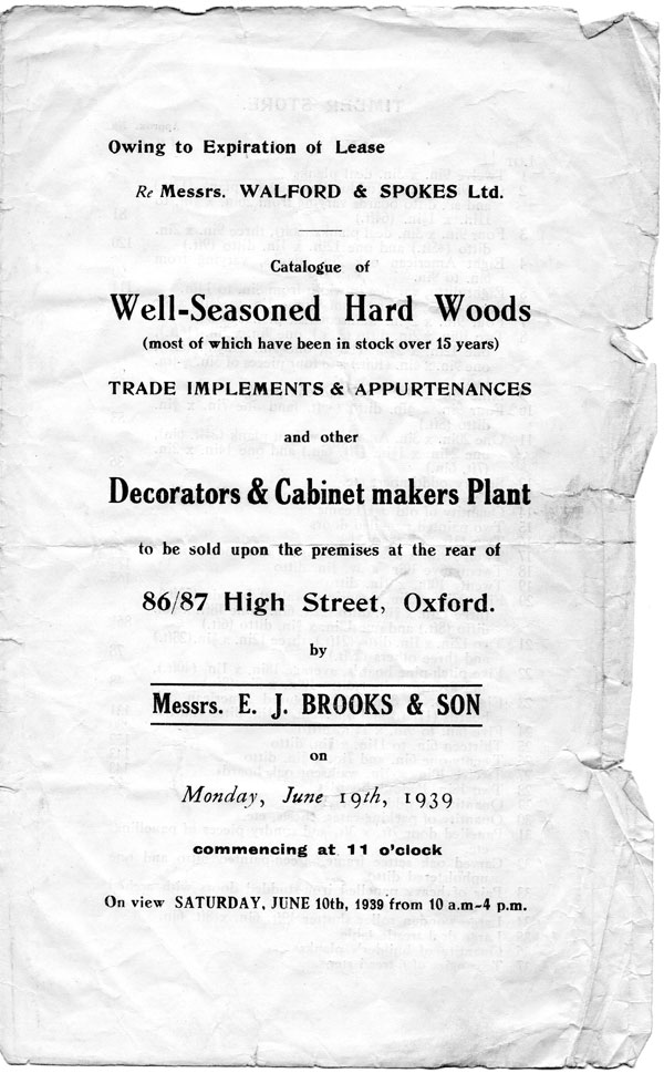 Walford & Spokes sale
