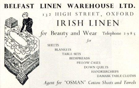 Advertisement for Belfast Linen