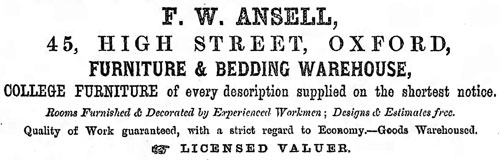 Ansell advertisement, 1876