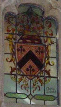 Underhill&rsquo;s arms in glass