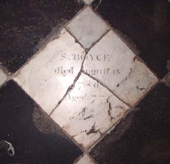 Stone commemorating Sarah Boyce