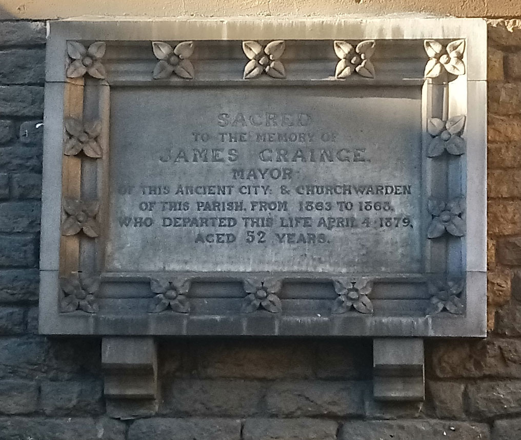Grainge plaque at St Ebbe's