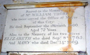 Memorial to William Thorp