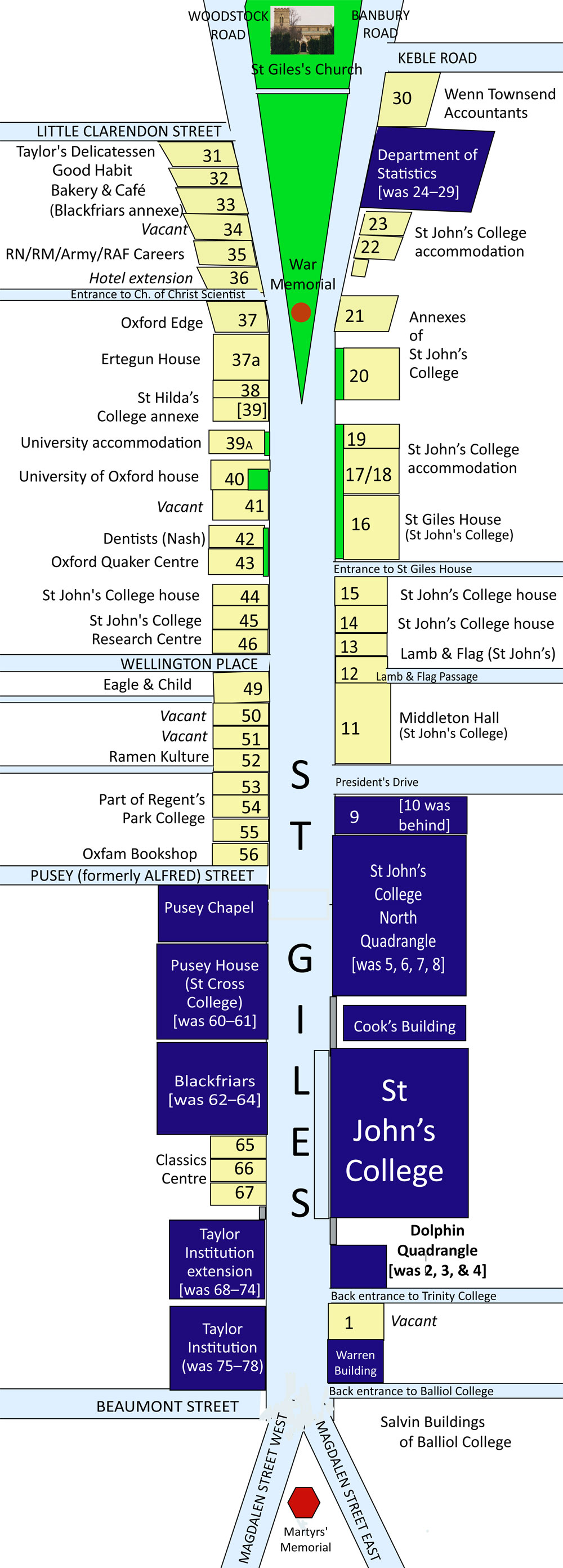 Plan of St Giles' Street