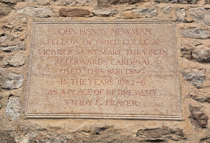 Newman plaque at Littlemore