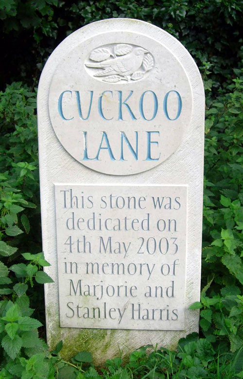 Harris stone in Cuckoo Lane
