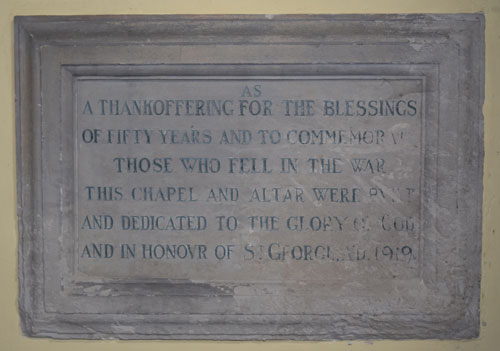 Chapel plaque