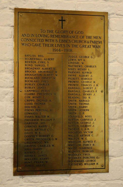 St Ebbe's Church war memorial
