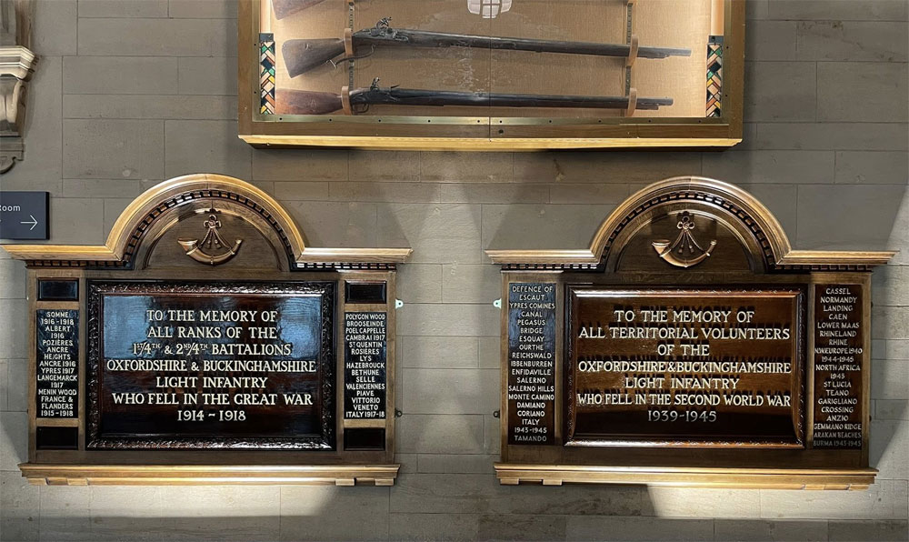 OBLI plaques in the Town Hall